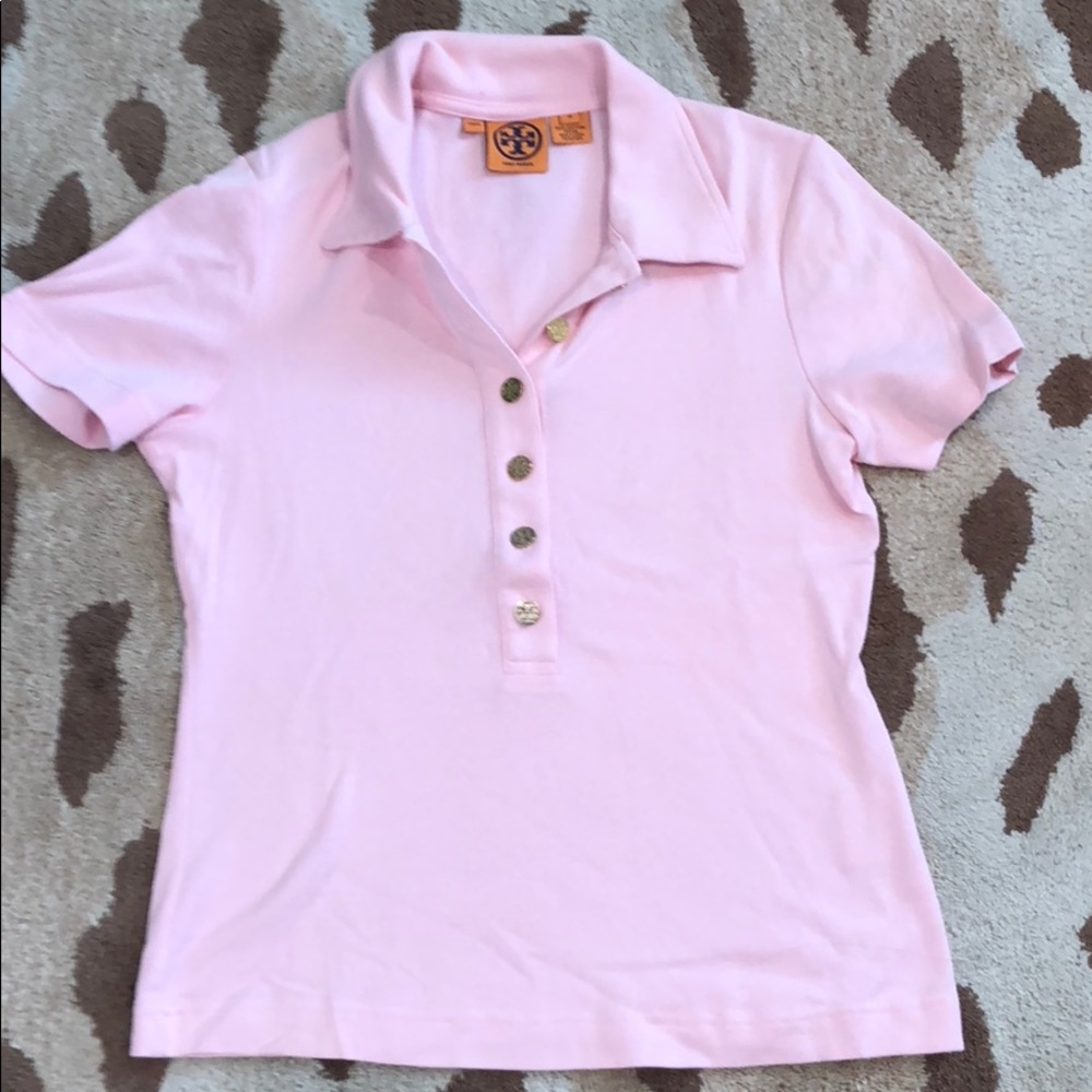 Tory Burch pink polo. Size M